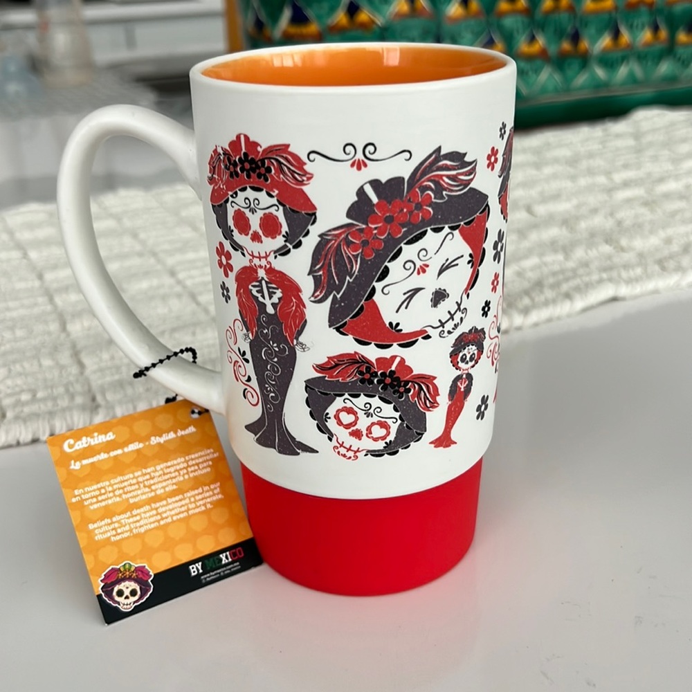 Authentic Mexican Catrina ceramic Coffee Cup!